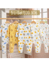 Zıbzıb 5’li Unisex Bebek Tulum Seti %100 Pamuk 0-9 Ay